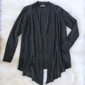 NWOT Glam Grey Open Front Sweater